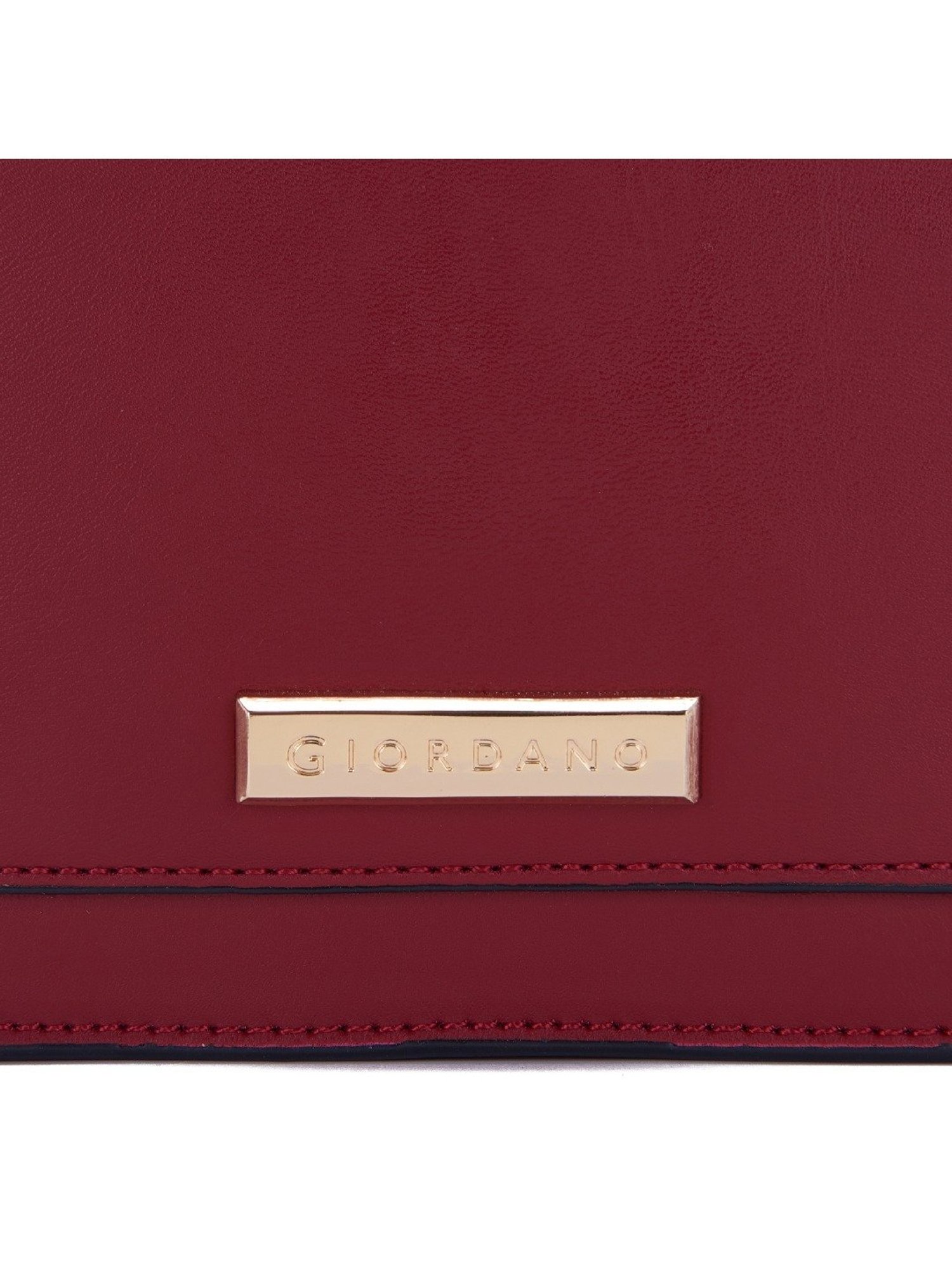 Giordano Maroon Solid Medium Sling Handbag
