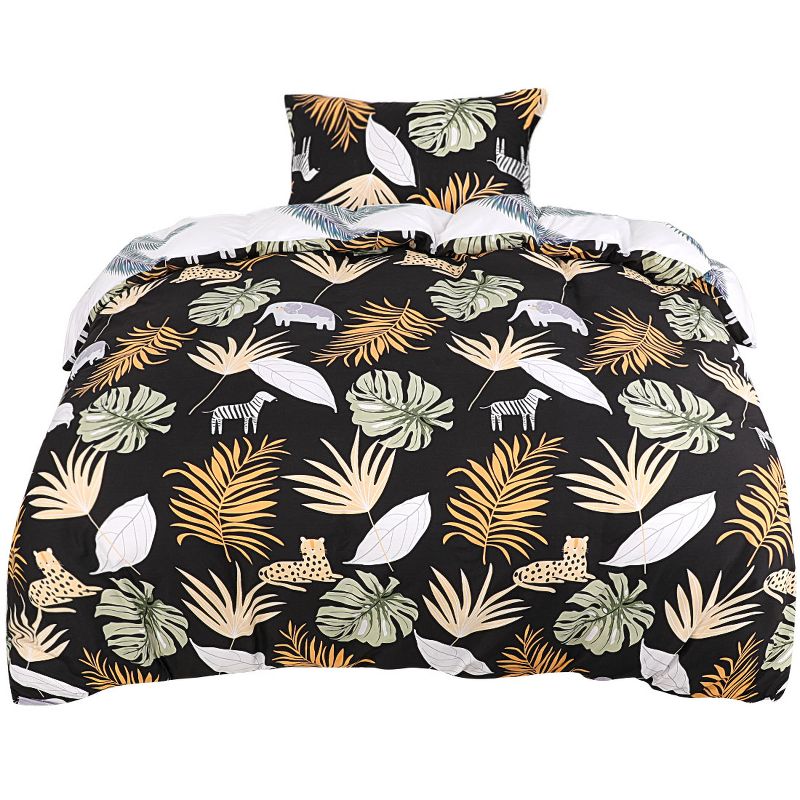 2 Pcs Twin Polyester Rain Forest Duvet Cover Bedding Sets Multicolor  - PiccoCasa