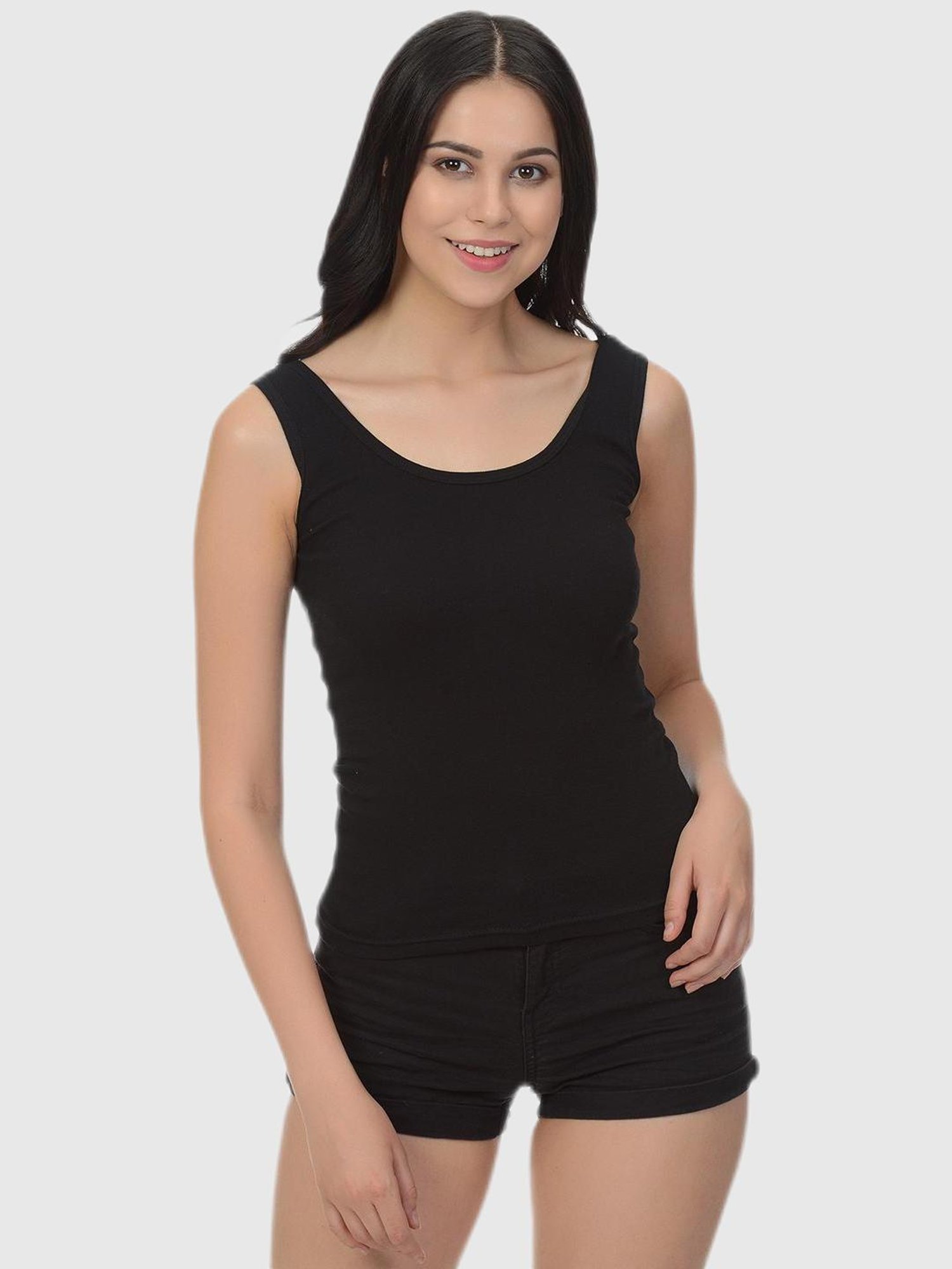 Mod & Shy Black Regular Camisole