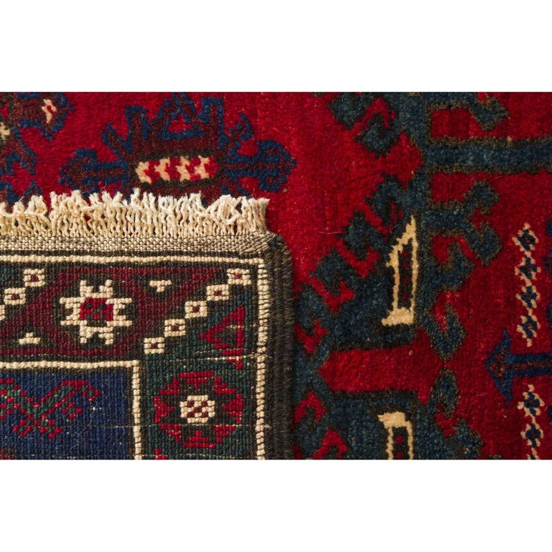 4'2"x6' Vintage One-of-a-Kind Arunas Rug Red - Revival Rugs