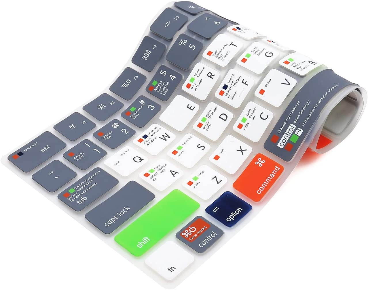 MOSISO Soft Protective Ultra Thin Keyboard Cover Skin Compatible with iMac Wireless 2nd Gen Magic Keyboard (MLA22LL/A) with US Layout, Mac OS X OSX-M-CC-2, Gray