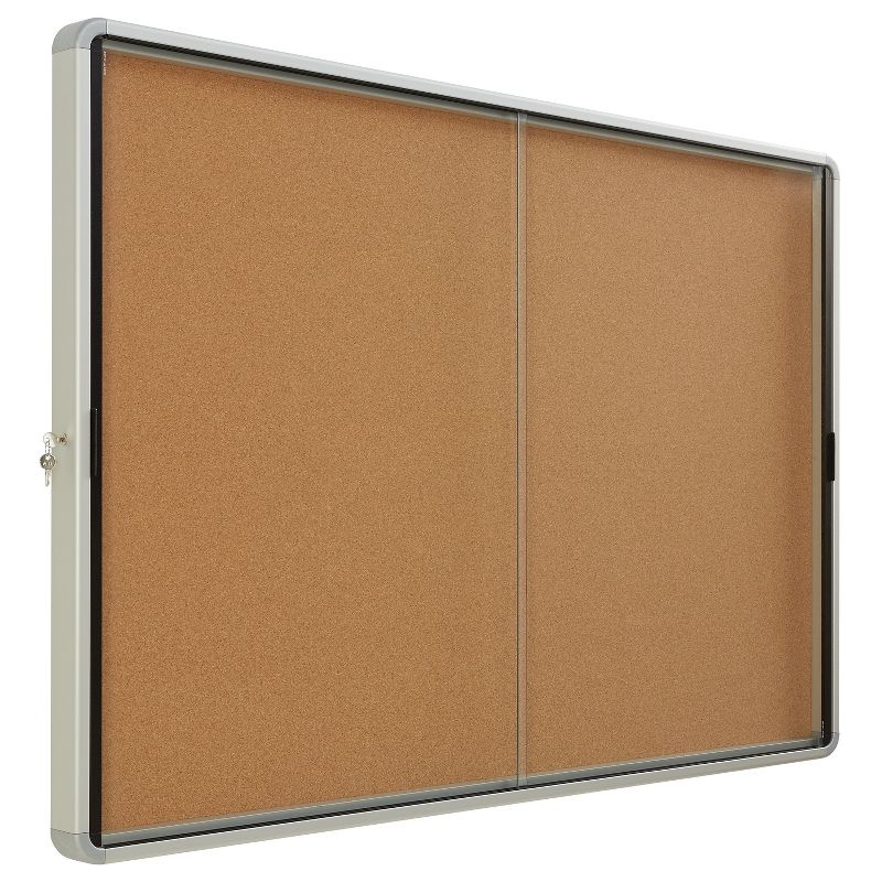 U Brands 40"x30" Linen Bulletin Board White Decor Frame