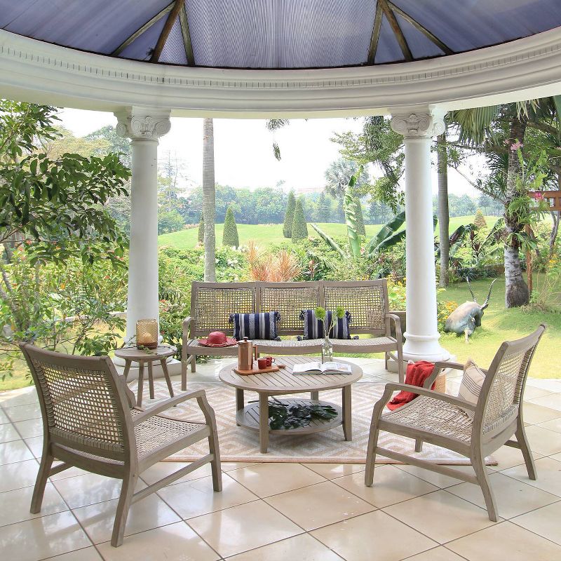 Teak Zuma Patio Lounge Chair Gray - Cambridge Casual