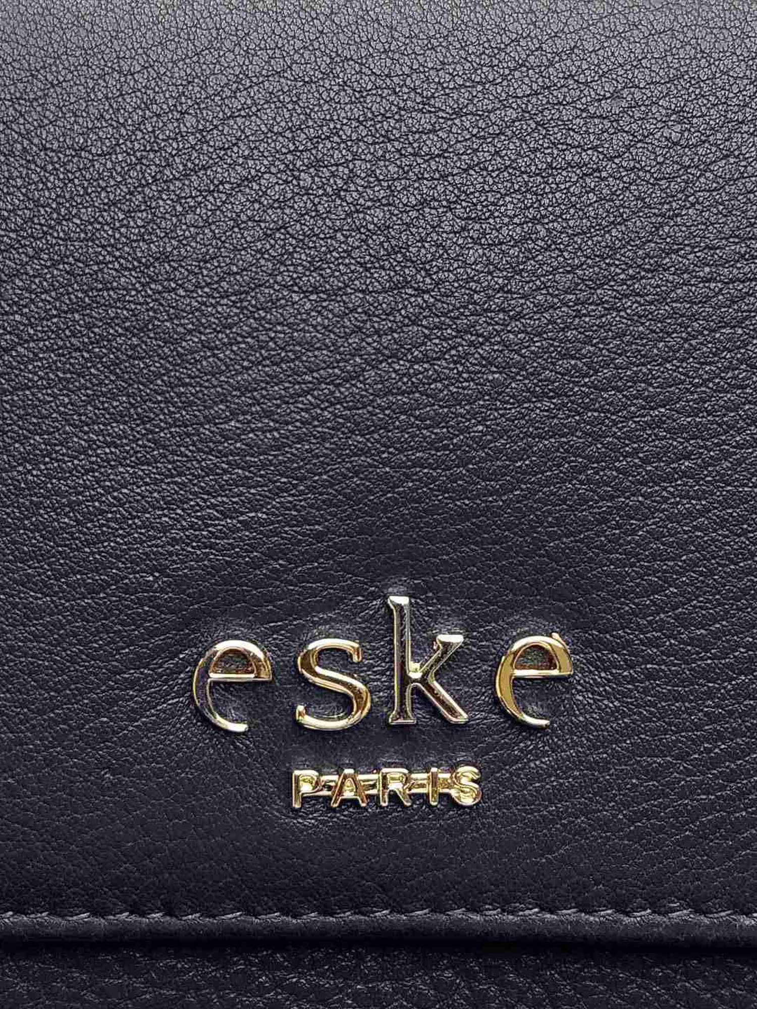 Eske Klara Dark Blue Solid Tri-Fold Wallet for Women