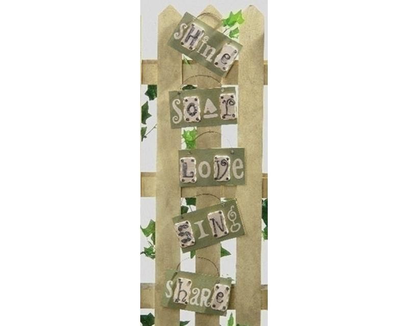 Roman Set of 5 Better Homes & Gardens Inspirational Home Wall Plaques #23582