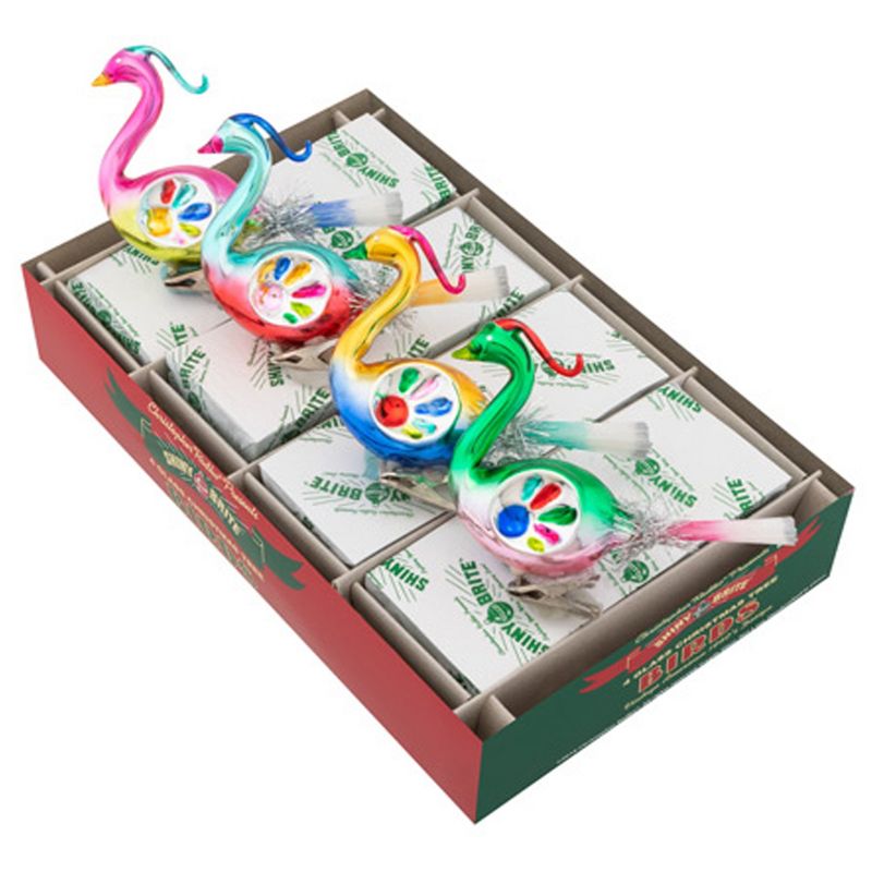 Shiny Brite 4.0" Cc Reflector Birdclips Christmas Confetti  -  Ornament Sets