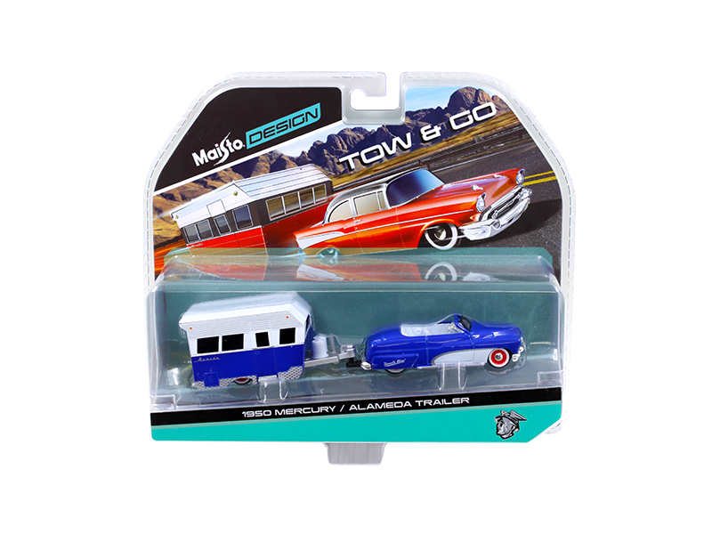 1950 Mercury Eight Coupe Matt White with Orange Stripes "California Lowriders" Series 6 1/64 Diecast Model Car by Greenlight