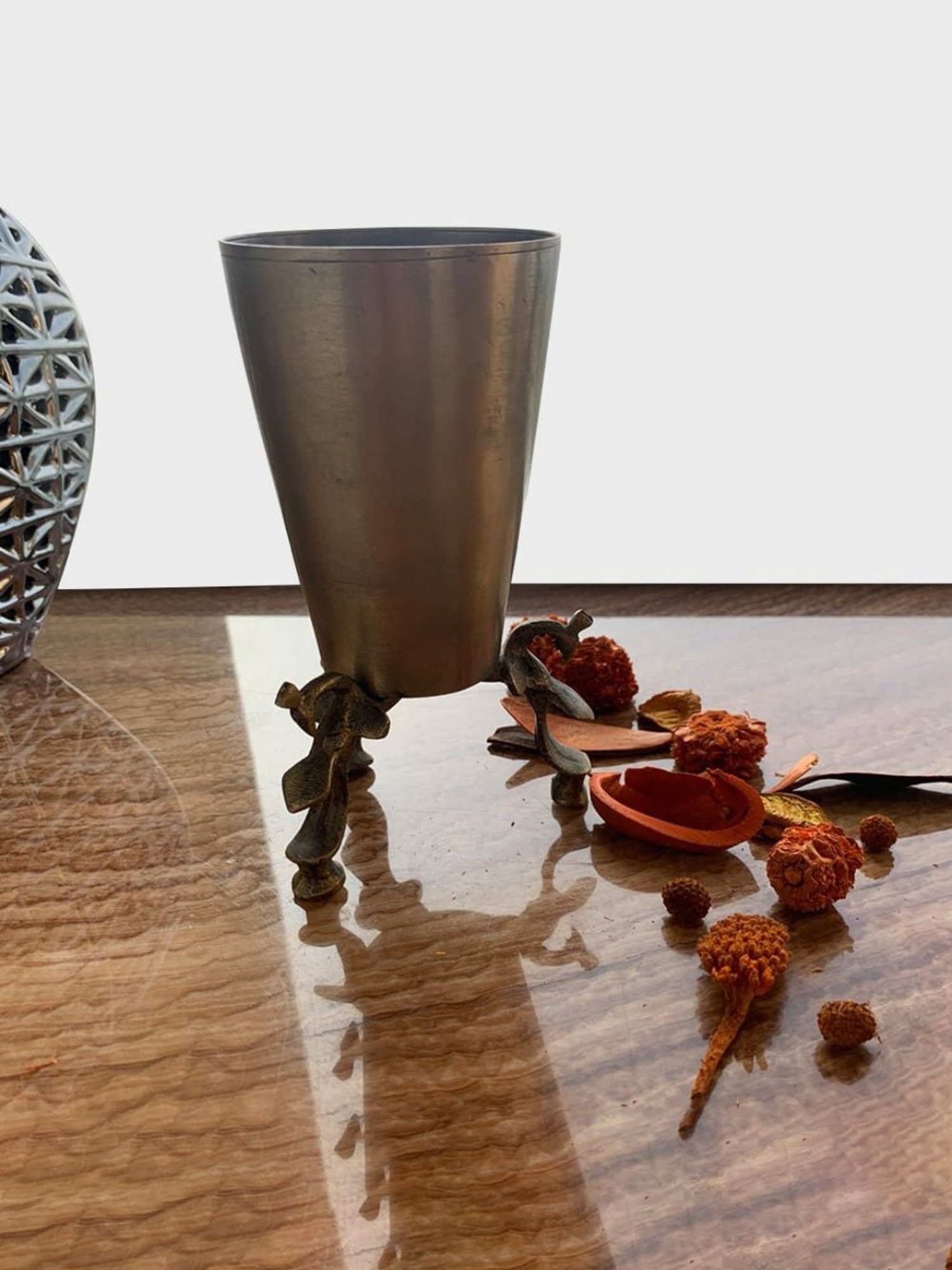 Artisans Rose Gold Brass Umar Vintage Glass