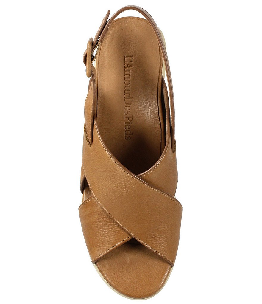 L'Amour Des Pieds Wangala Leather Block Heel Sandals
