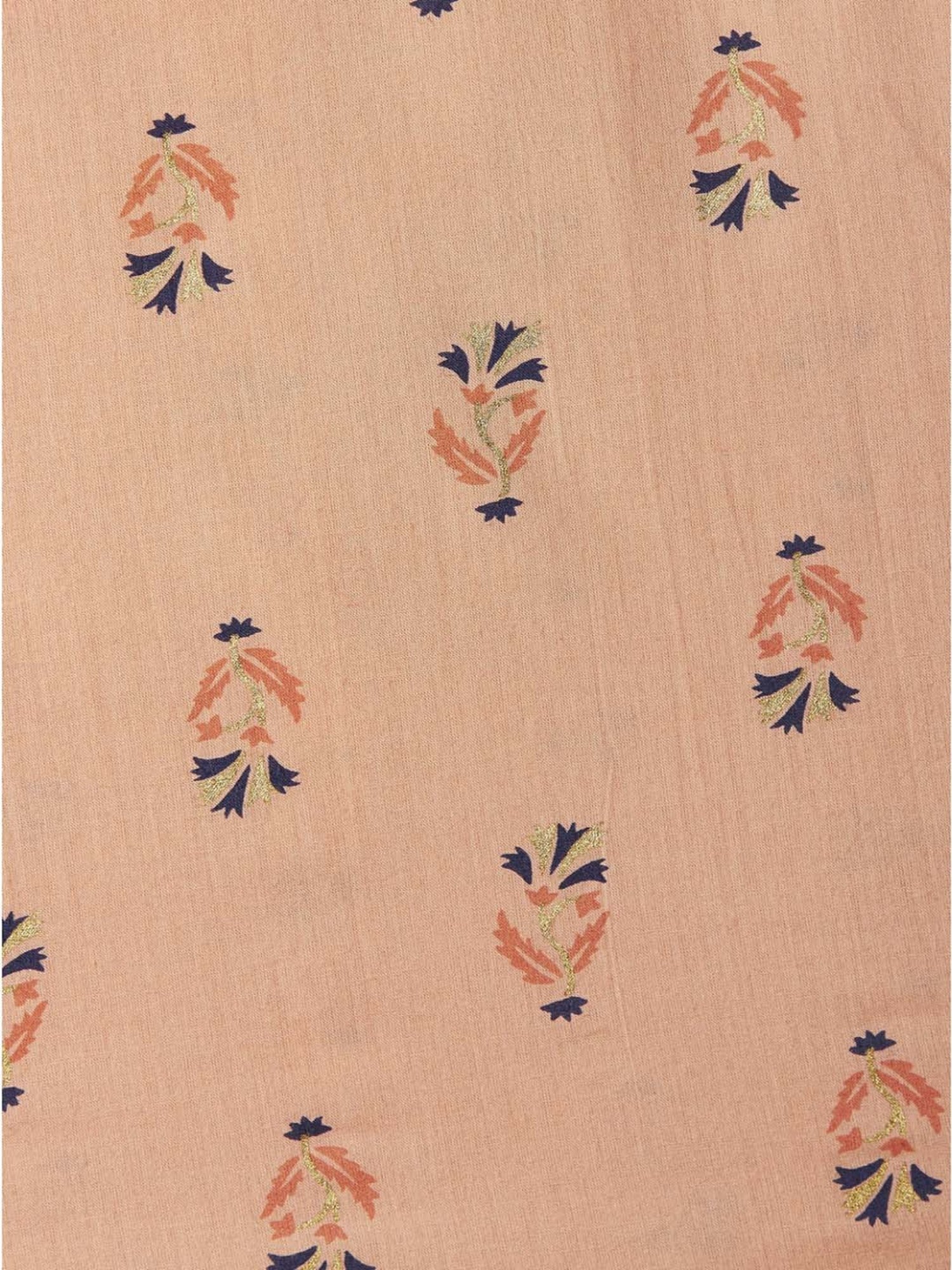 Rangmanch by Pantaloons Peach Cotton Printed Kurta Palazzo Set