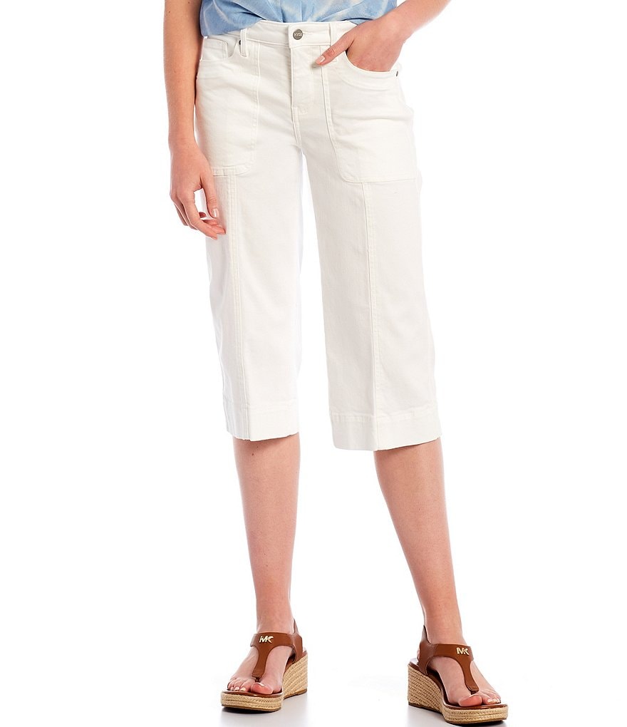 NYDJ Petite Size Wide Leg Pedal Pusher Jeans