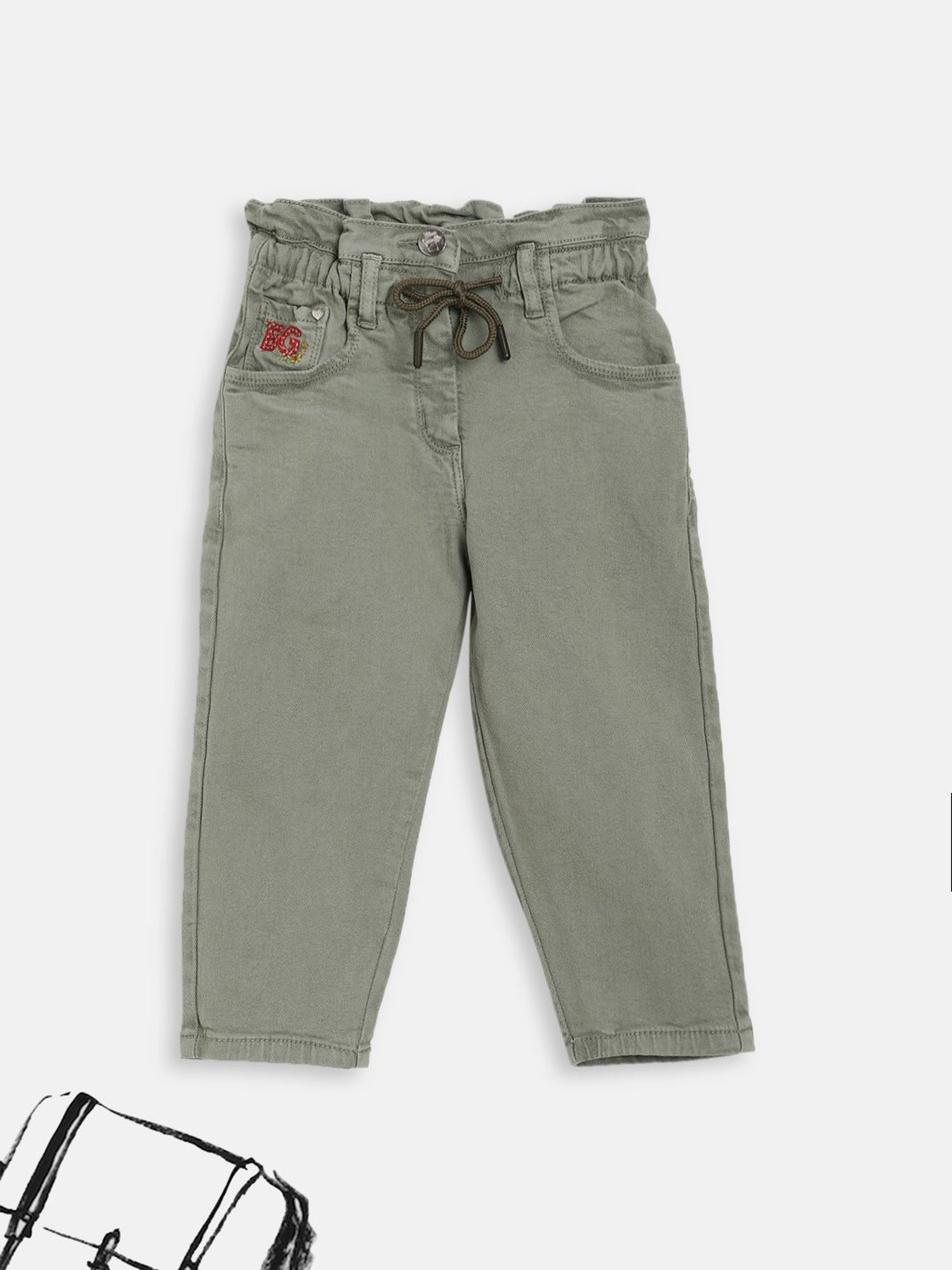 GJ baby Girls Blue Washed Jeans