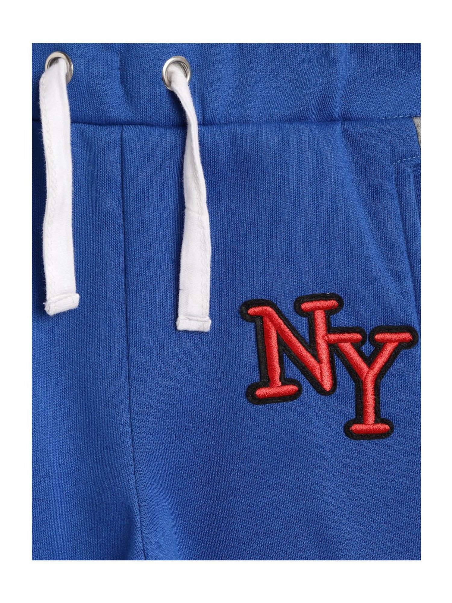 Lazy Shark Boys Blue & Black Color Blocked Joggers