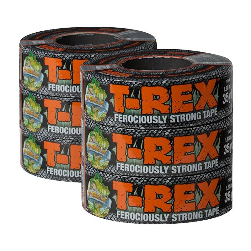 Ferociously Strong Tape, Duct Tape with UV Resistant & Waterproof Backing for Wood Brick Concrete and More, 35 yd x 1.88", Gunmetal Gray, 6-Rolls (284976)