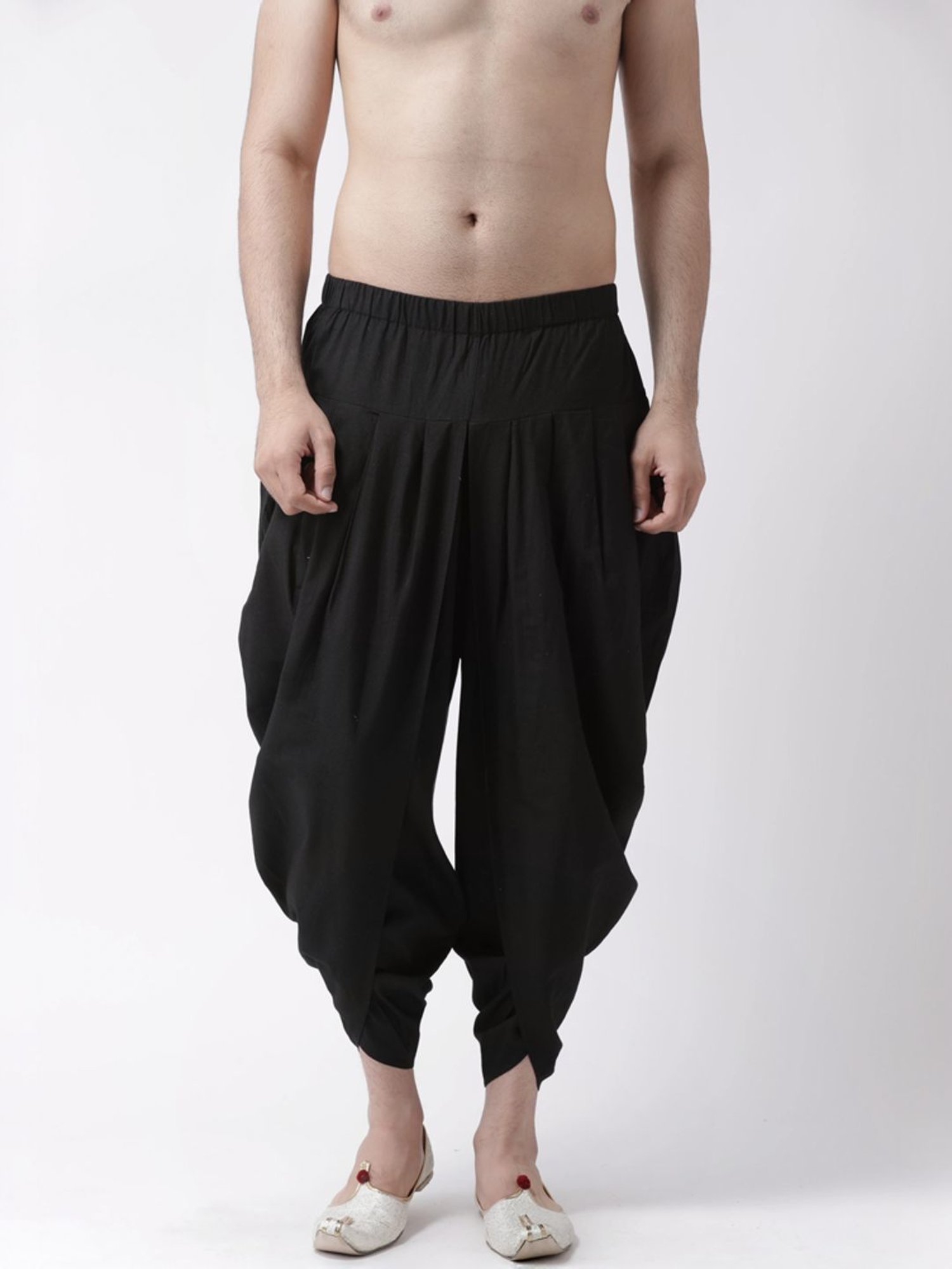 Ramraj ALAMEEN White Cotton Solid Dhotis