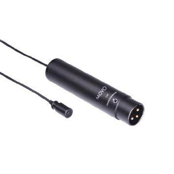 Movo LV4-O XLR Phantom Power Lavalier Omnidirectional Microphone, with Lapel Clip and Windscreen