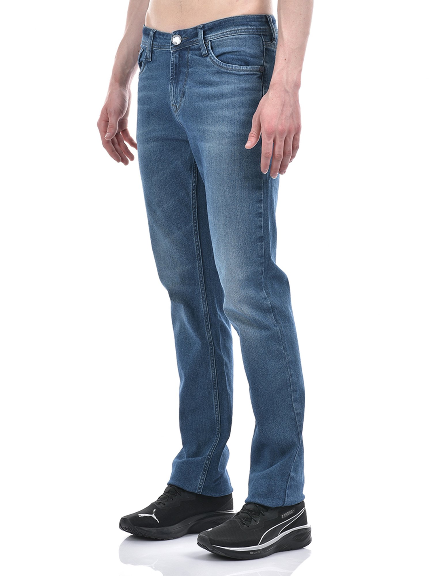 Lawman Pg3 Blue Straight Fit Lightly Washed Jeans