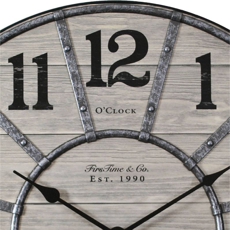 27" Cooper Farmhouse Wall Clock Gray - FirsTime & Co.