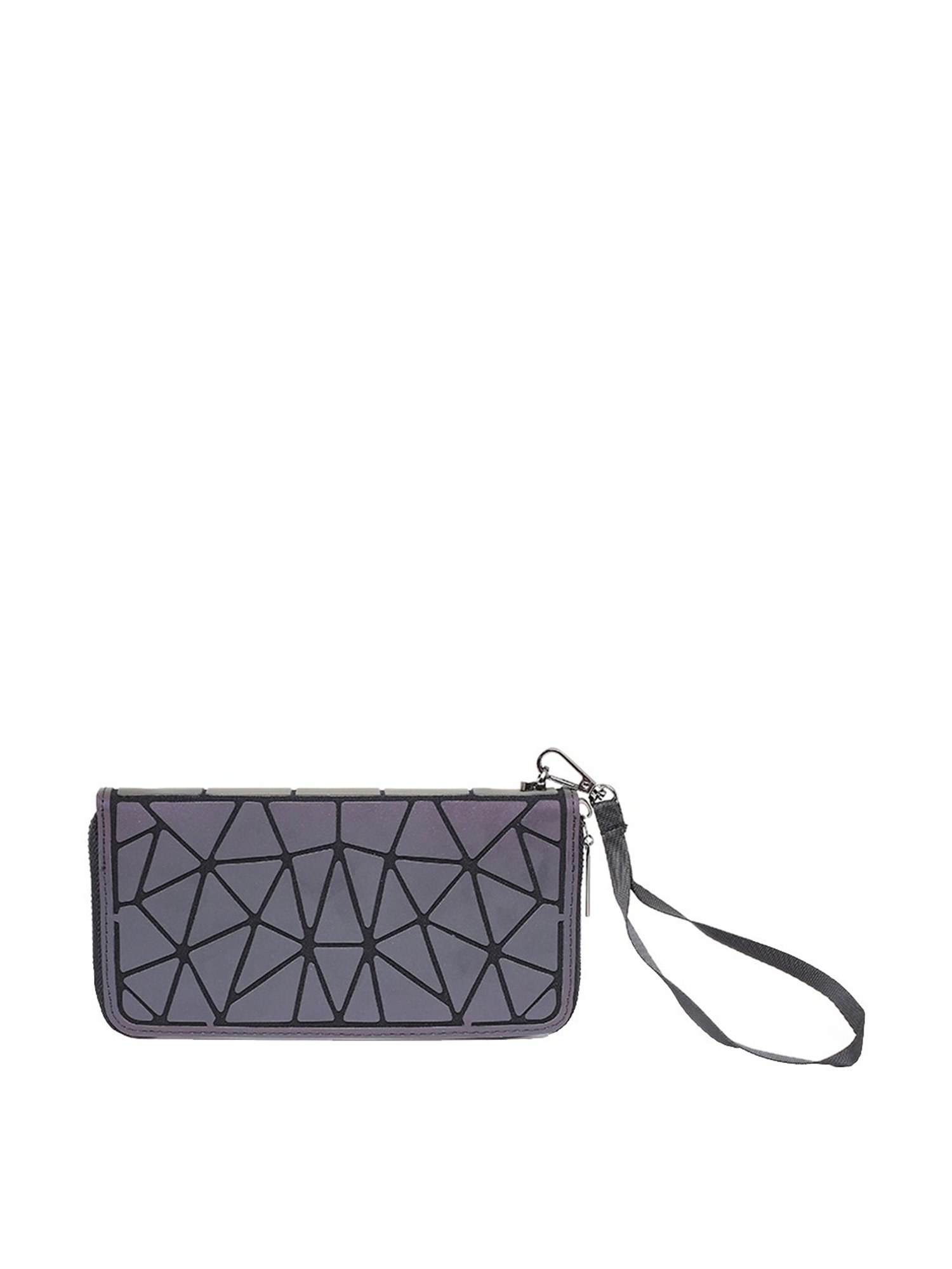 Baomi Purple Textured Zip Around Wallet