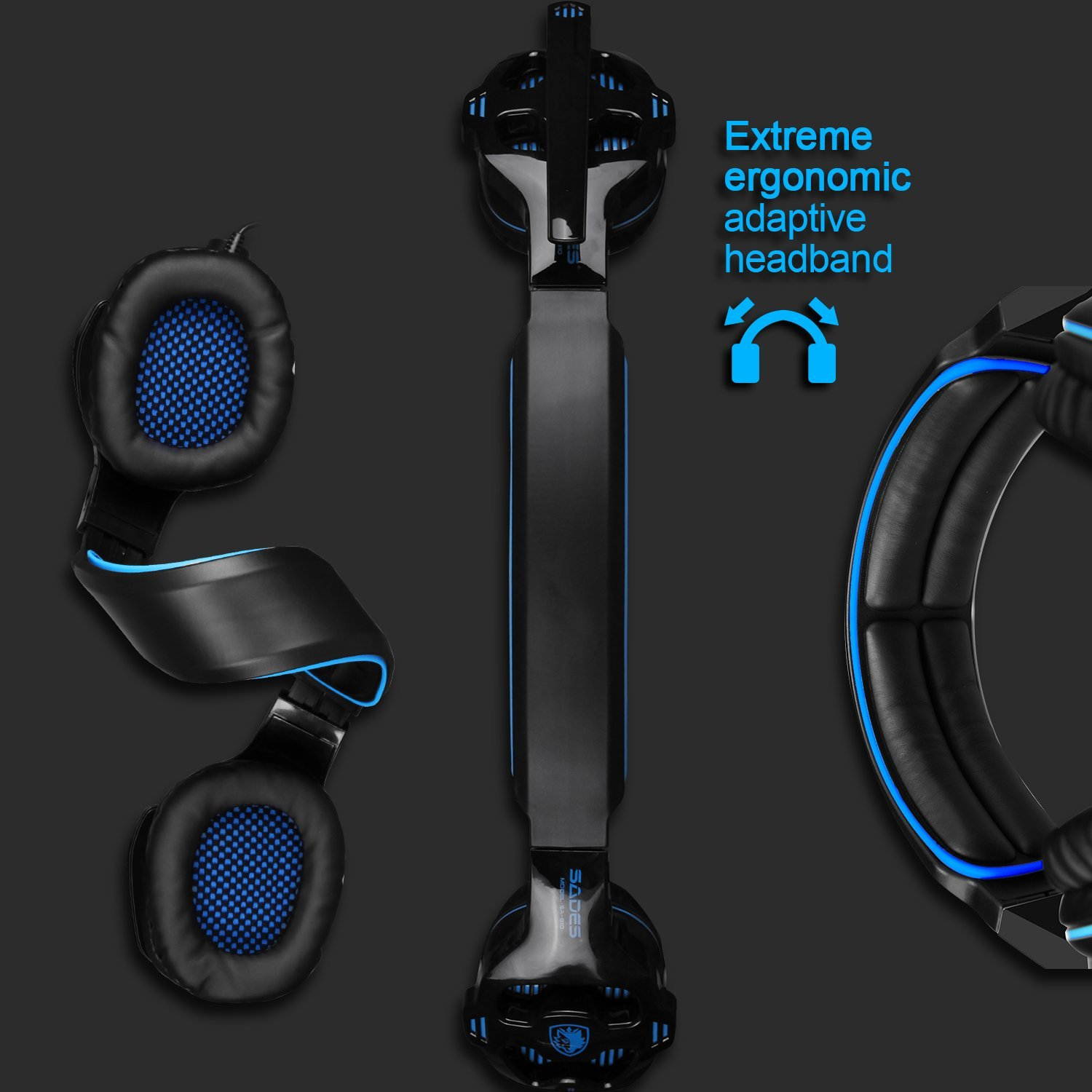 New Version Headset for PS4 PC New xbox one] SADES 810S Gaming Headset Headphones for PS4 New xbox one PC Laptop MAC with Mic