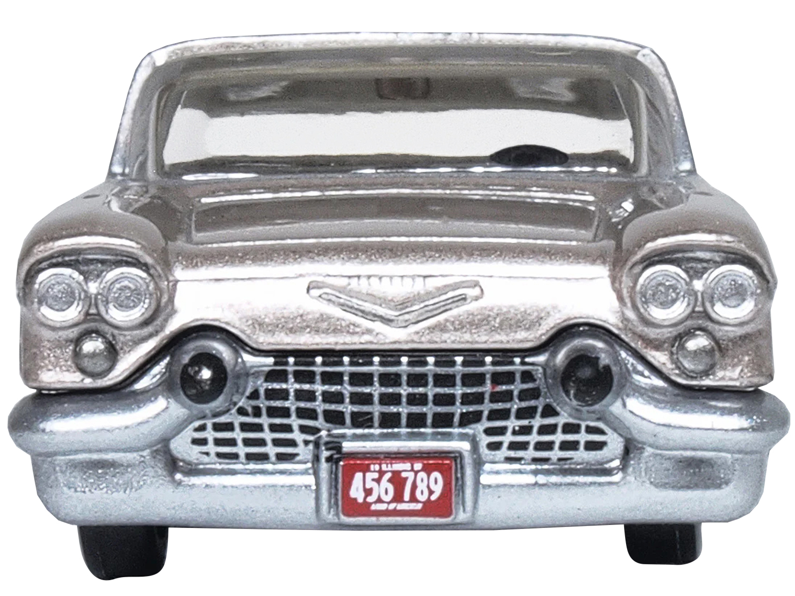 1961 Cadillac Sedan DeVille Ebony Black with White Interior 1/87 (HO) Scale Diecast Model Car by Oxford Diecast