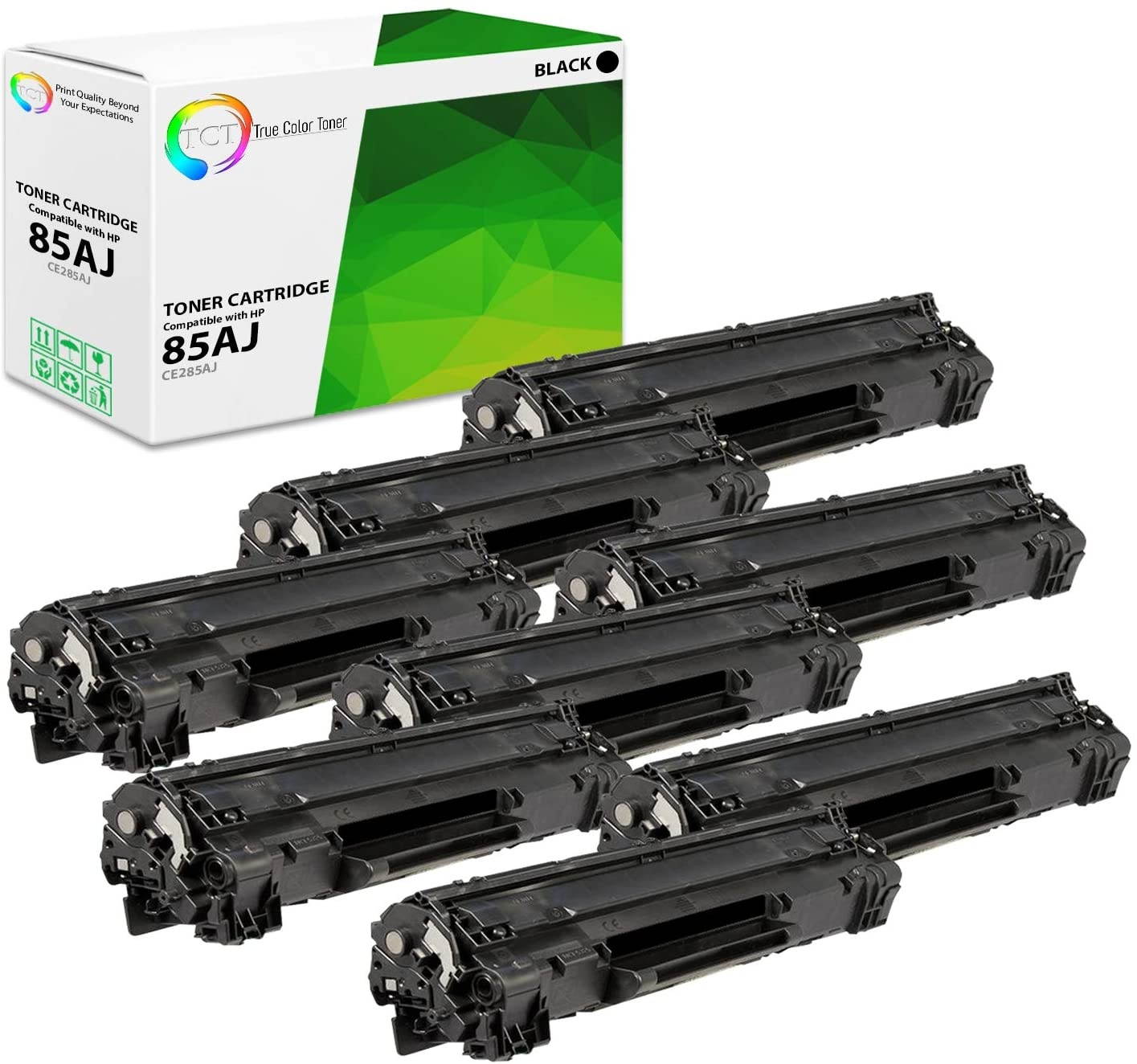 TCT Premium Compatible CE285AJ CE285A 85A Jumbo Black Toner Cartridge Replacement for HP Laserjet M1132 M1212NF M1217NFW MFP, P1102 P1102W Printers (3,200 Pages) - 8 Pack