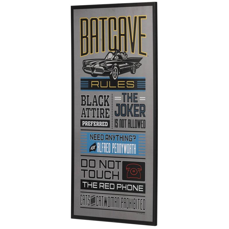 Batman Batcave Rules Wood Wall Sculpture