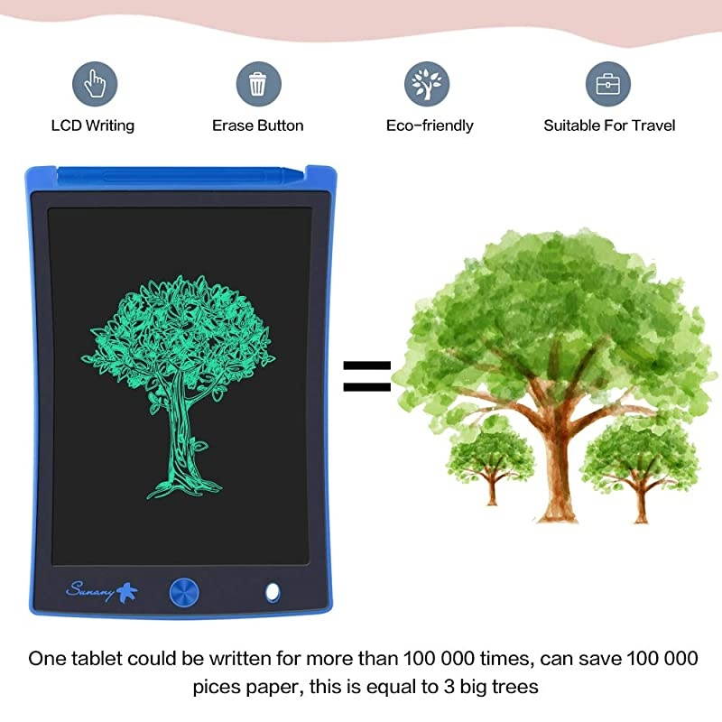 Writing Tablet 85 Inch Drawing Tablet Kids Tablets Doodle Board Drawing Board Gifts for Kids and Adults at Home School and Office Blue