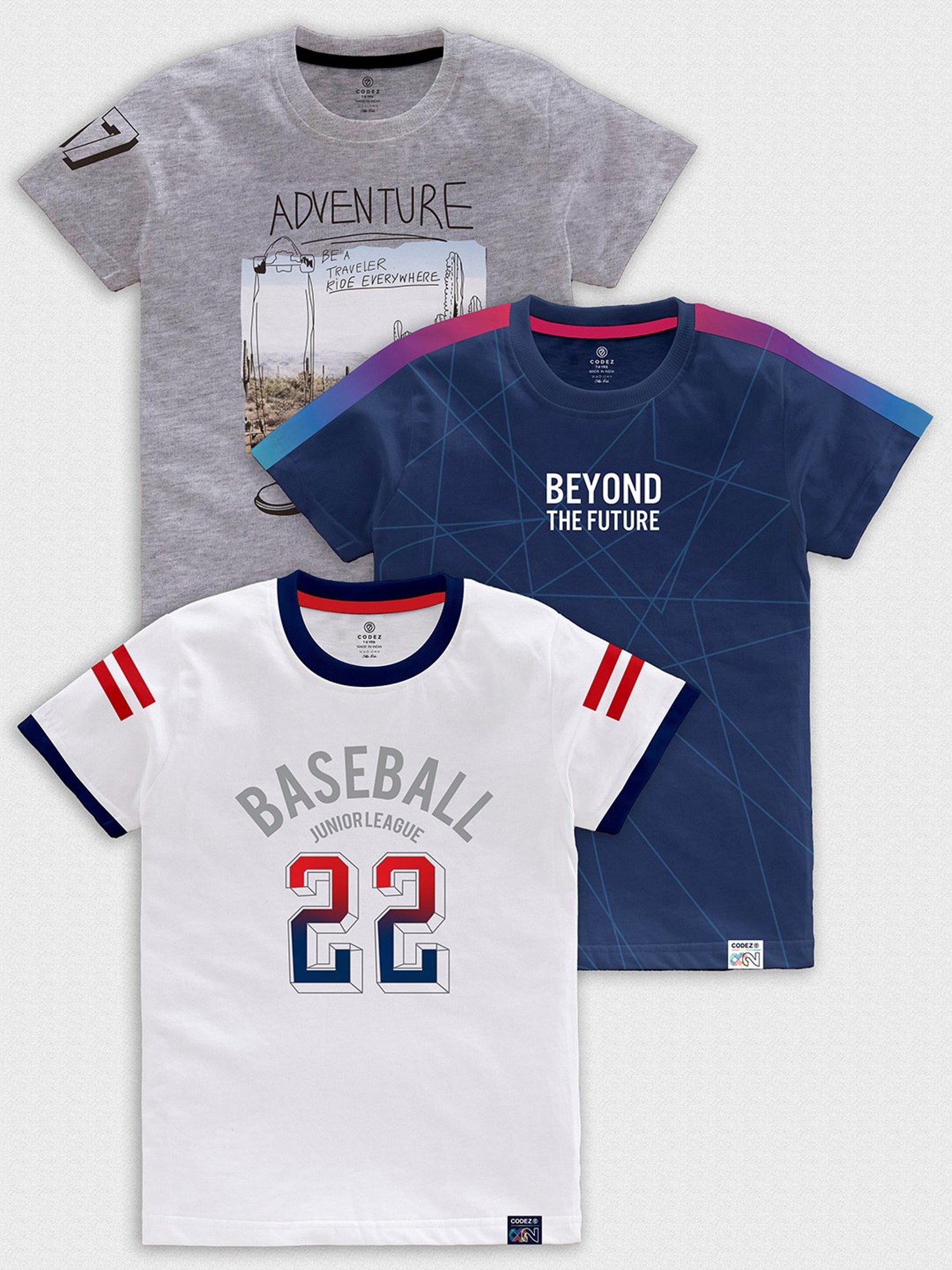 Pantaloons Junior Navy Cotton Printed T-Shirt