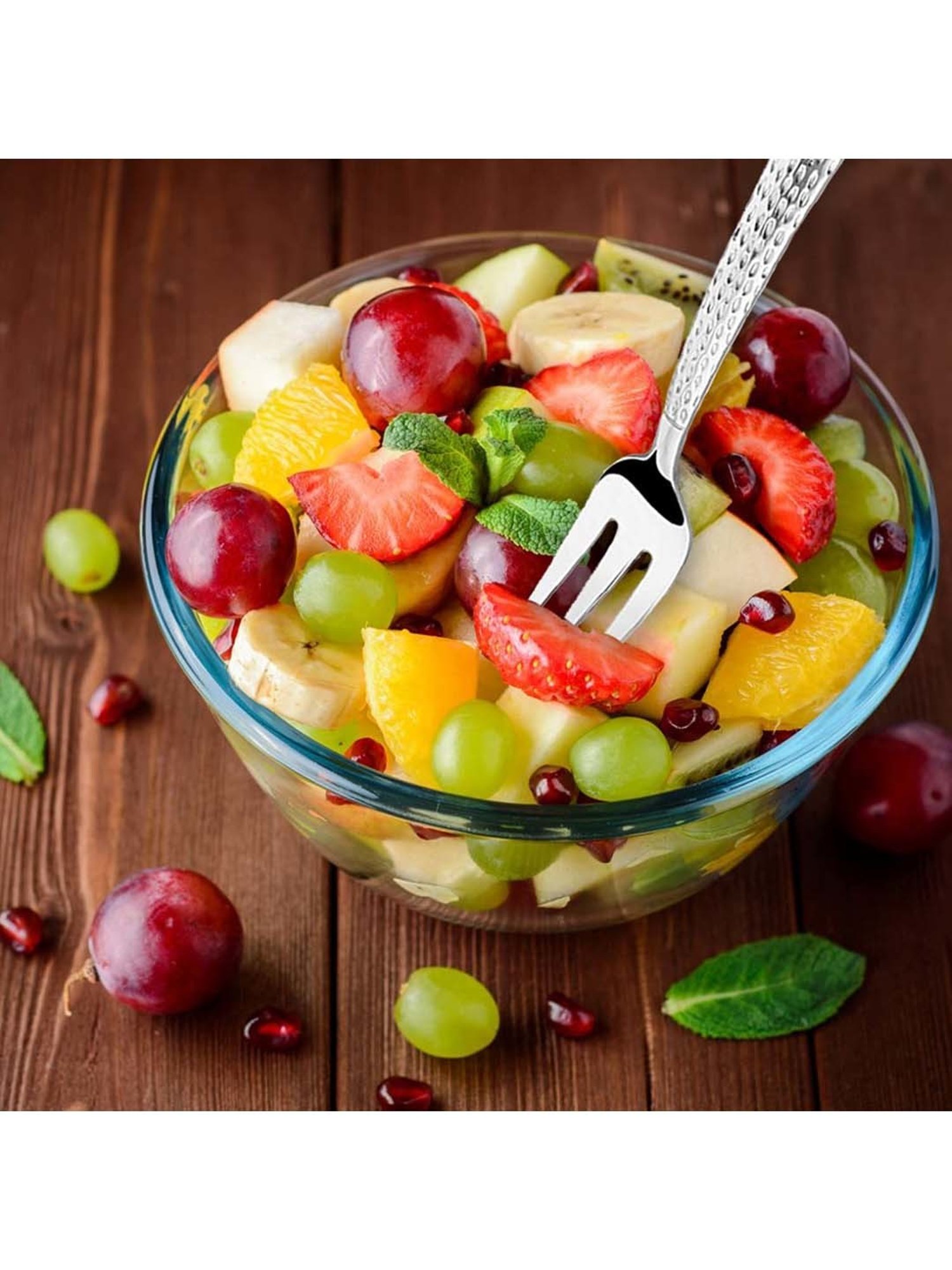 FnS Creta Silver Stainless Steel Dinner Fork - Set of 12