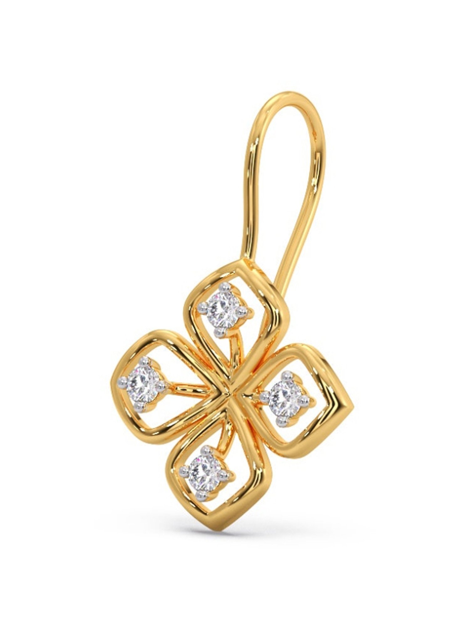 P.C. Chandra Jewellers 18 kt Gold & Diamond Earrings