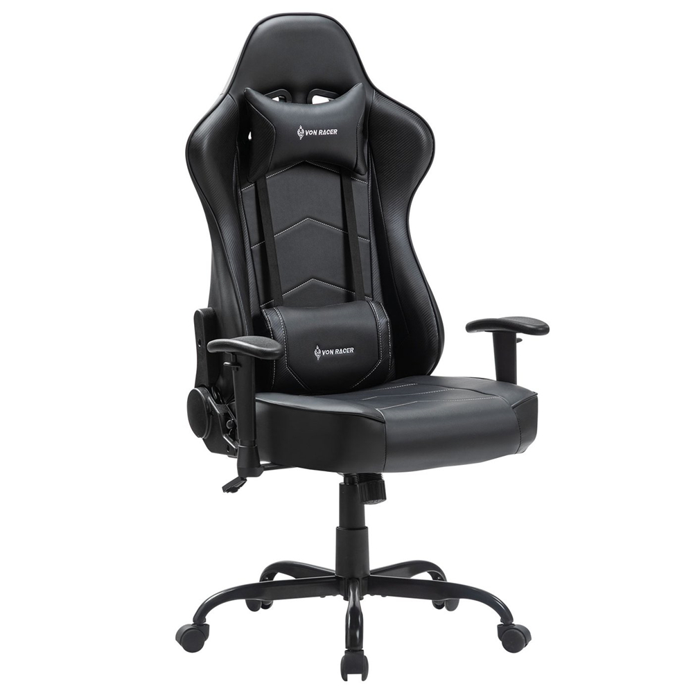 Gaming Chair, Racing Style Computer Desk Chair Padded Armrests Ergonomic Lumbar Support Adjustable Height