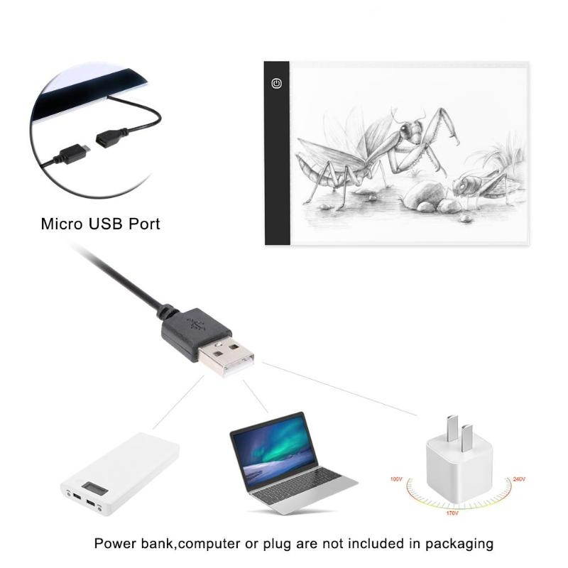 A4 LED Graphic Tablet Writing Painting Light Box Tracing Board Copy Pads Digital Drawing Tablet Artcraft A4 Copy Table LED Board