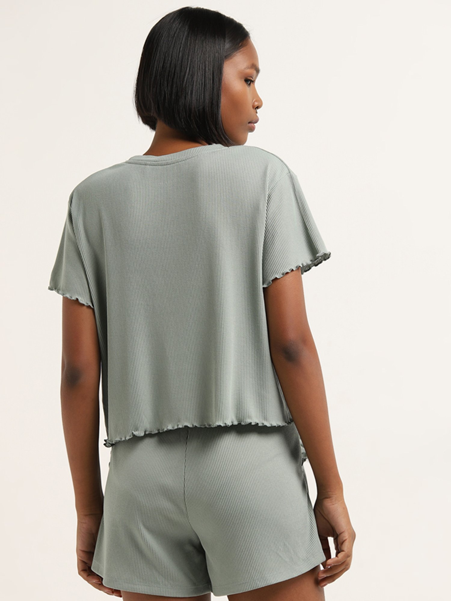 Superstar by Westside Sage Ribbed Textured T-Shirt