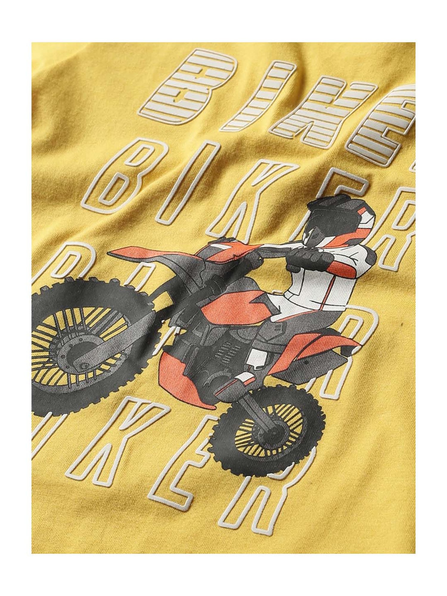 Plum Tree Kids Rust & Yellow Cotton Printed T-Shirts & Short Set