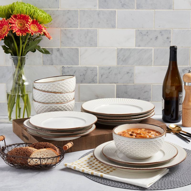 12pc Monroe Dinnerware Set - Tabletops Gallery