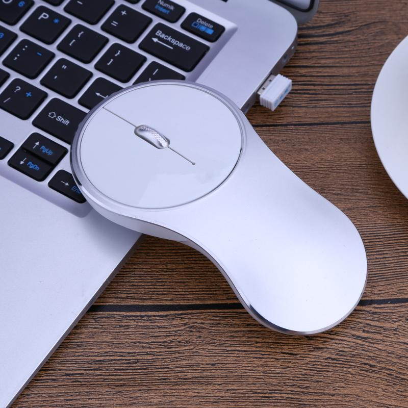 2.4GHz Wireless Mouse Aluminum Alloy Case Mini Portable Computer Mice 1600DPI Rechargeable Game Mouse for PC Desktop Laptop