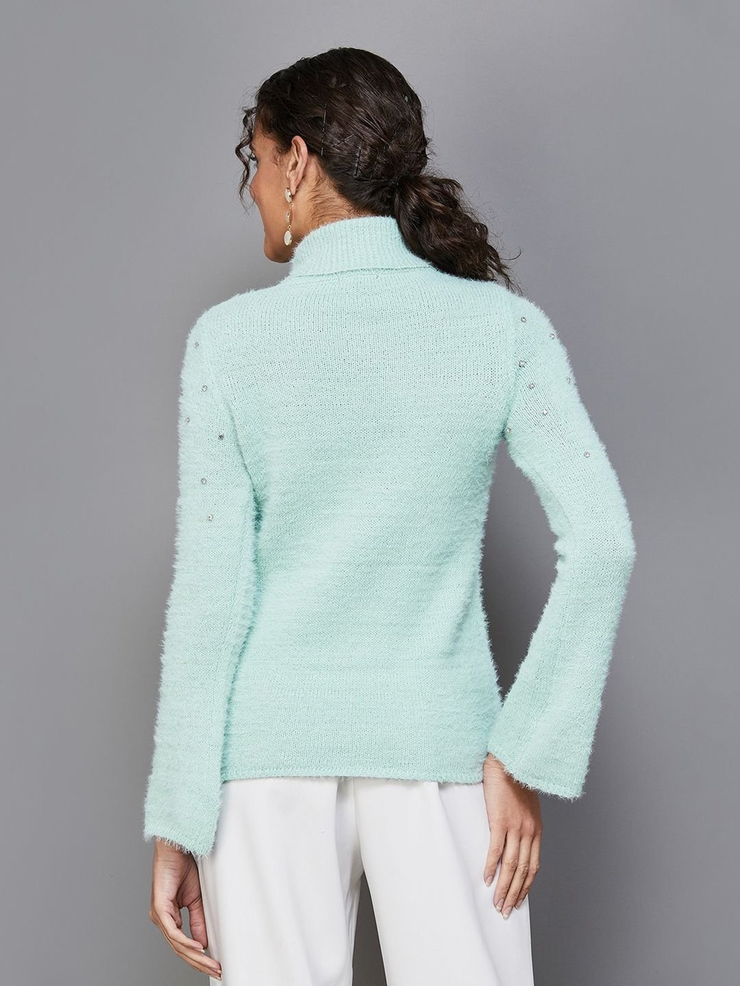 Code by Lifestyle Mint Green Embellished Top