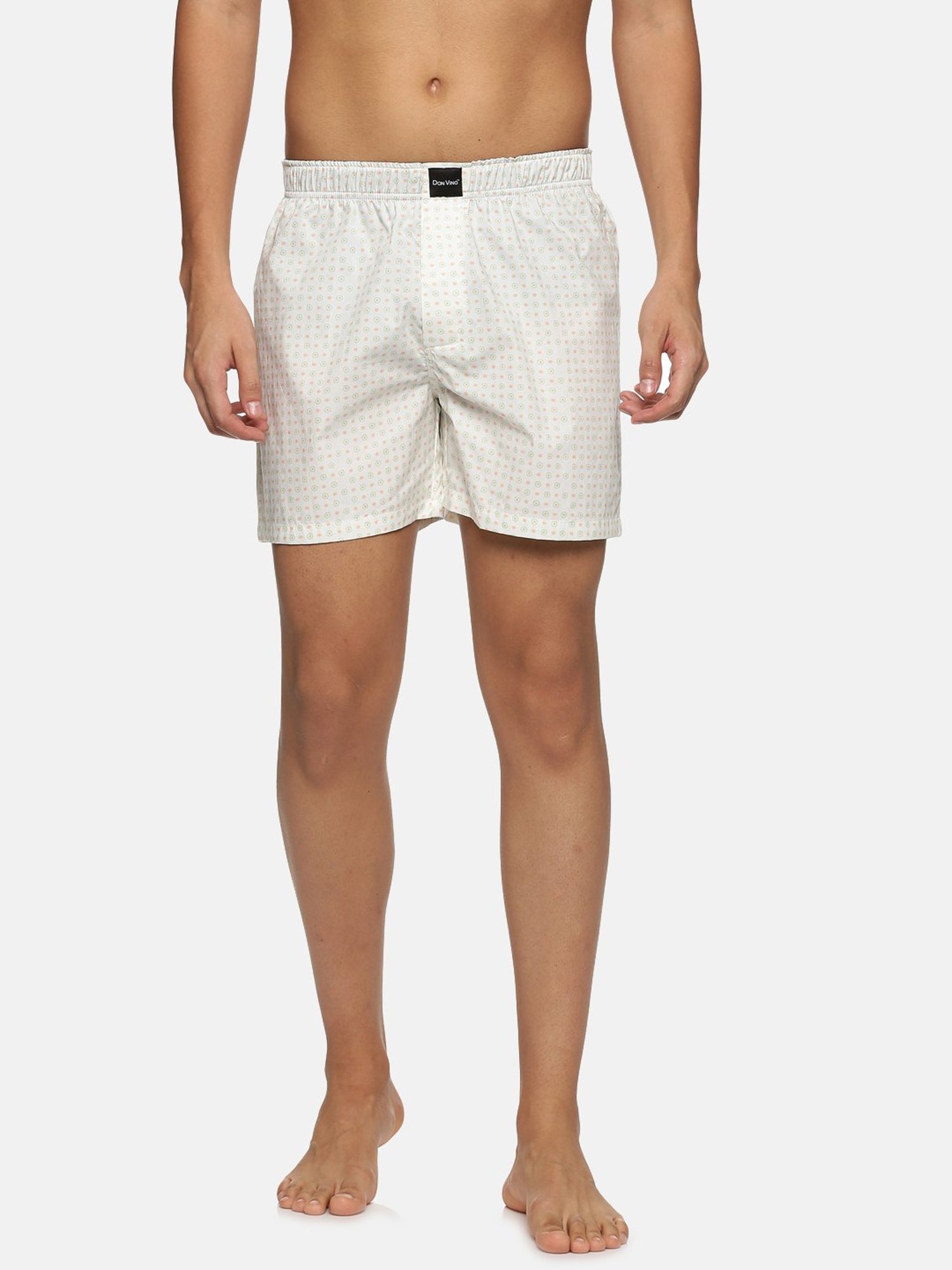 Don Vino Cream Regular Fit Printed Boxers