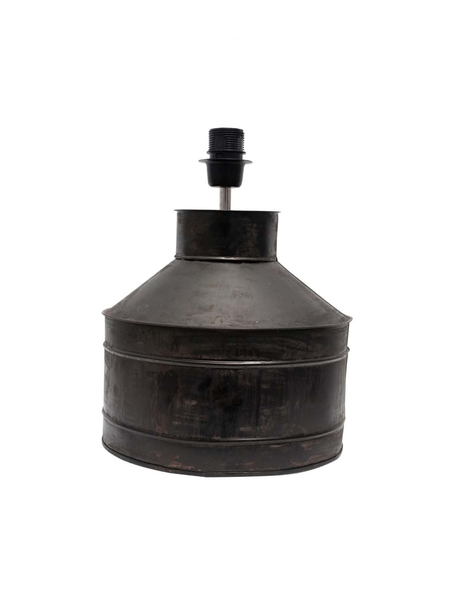 Homesake Rustic Milk Gagar Black & Blue Metal Table Lamp With Cone Drum Shade (LED Bulb Included)