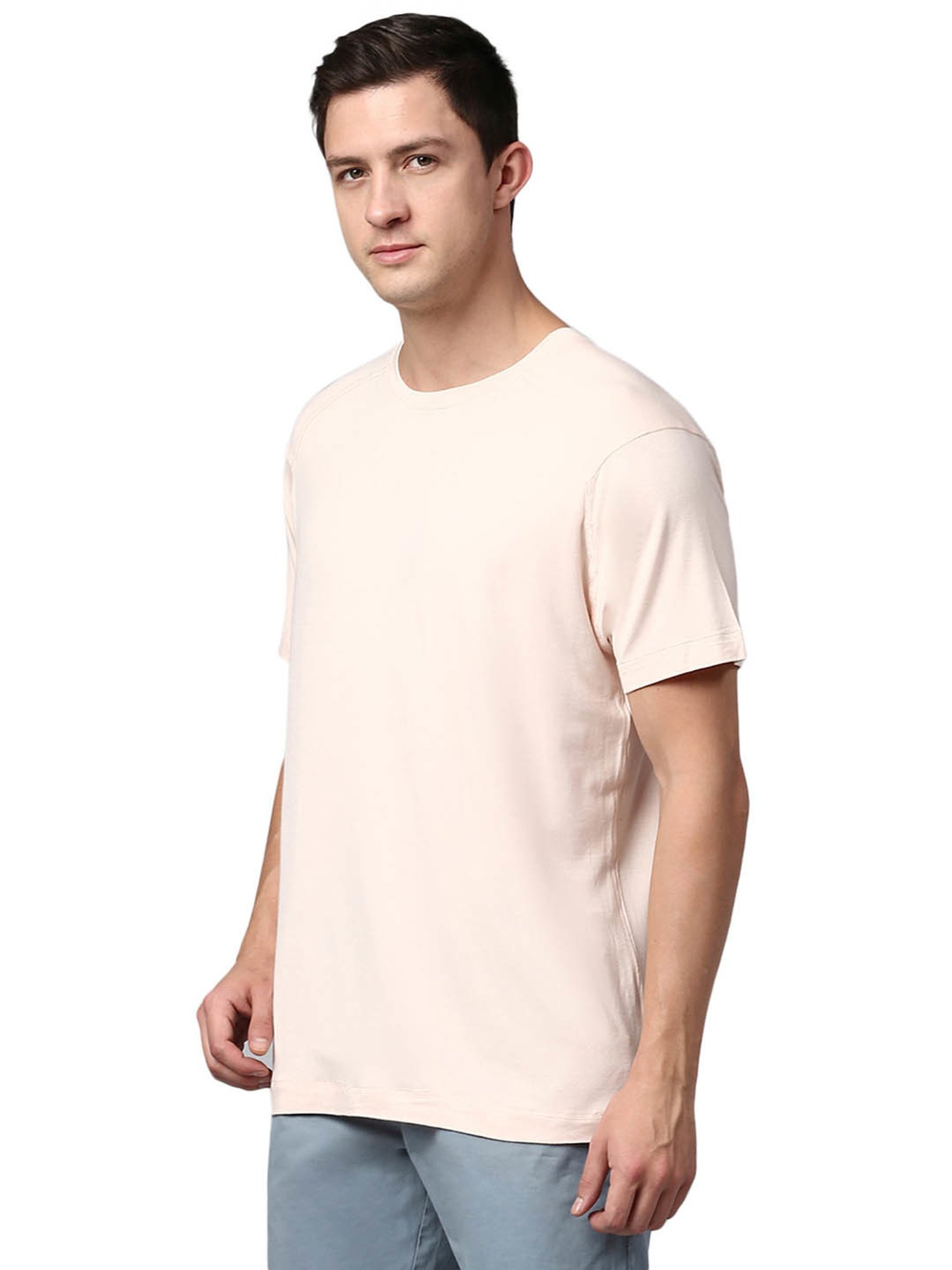 Slowave Peach Regular Fit T-Shirt