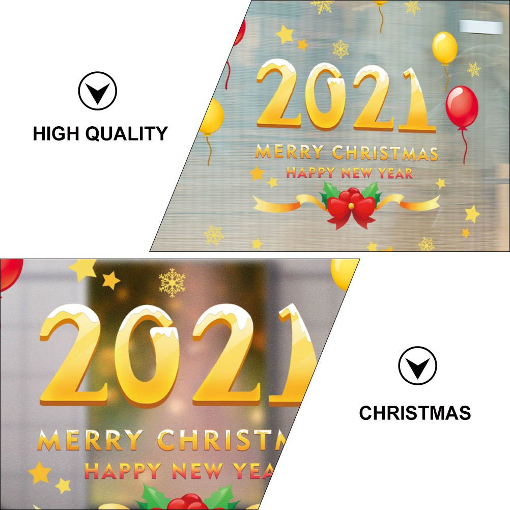 Christmas Window Clings Adhesive Static Adorable Festival Window Sticker