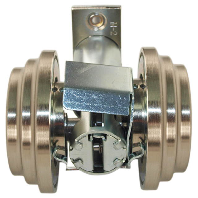 Medeco Maxum 11-R524-619-FM Satin Nickel US15 Grade 1 Double Cylinder Tubular Deadlock Deadbolt With 2-3/4" Backset And 1" Faceplate, High Security M3 Freedom Keyway