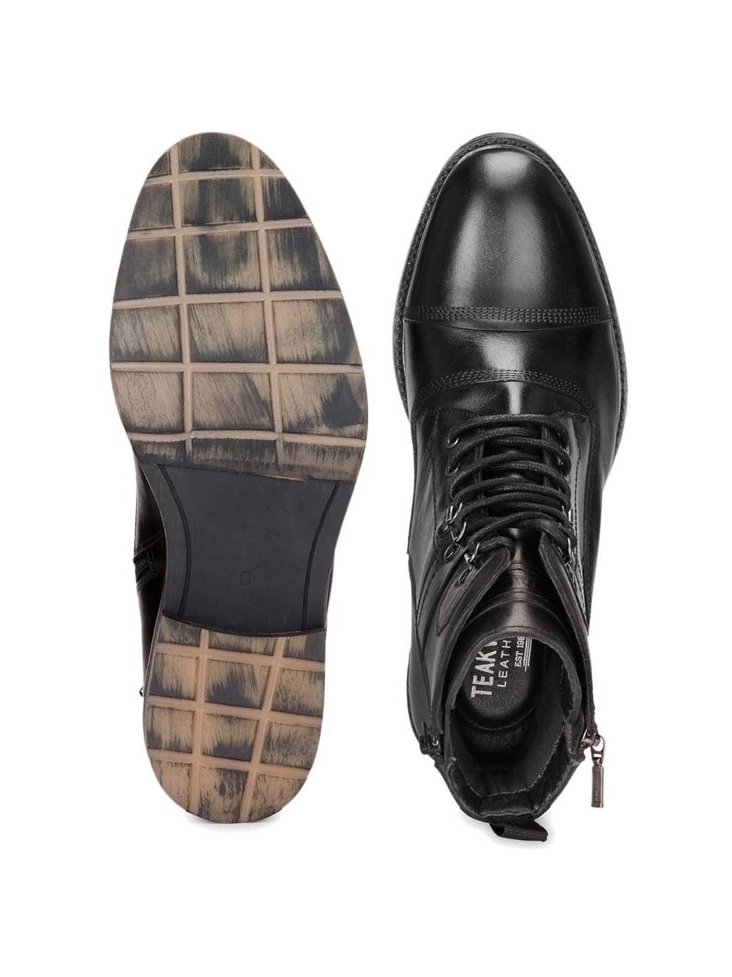 Teakwood Leathers Men's Black Derby Boots