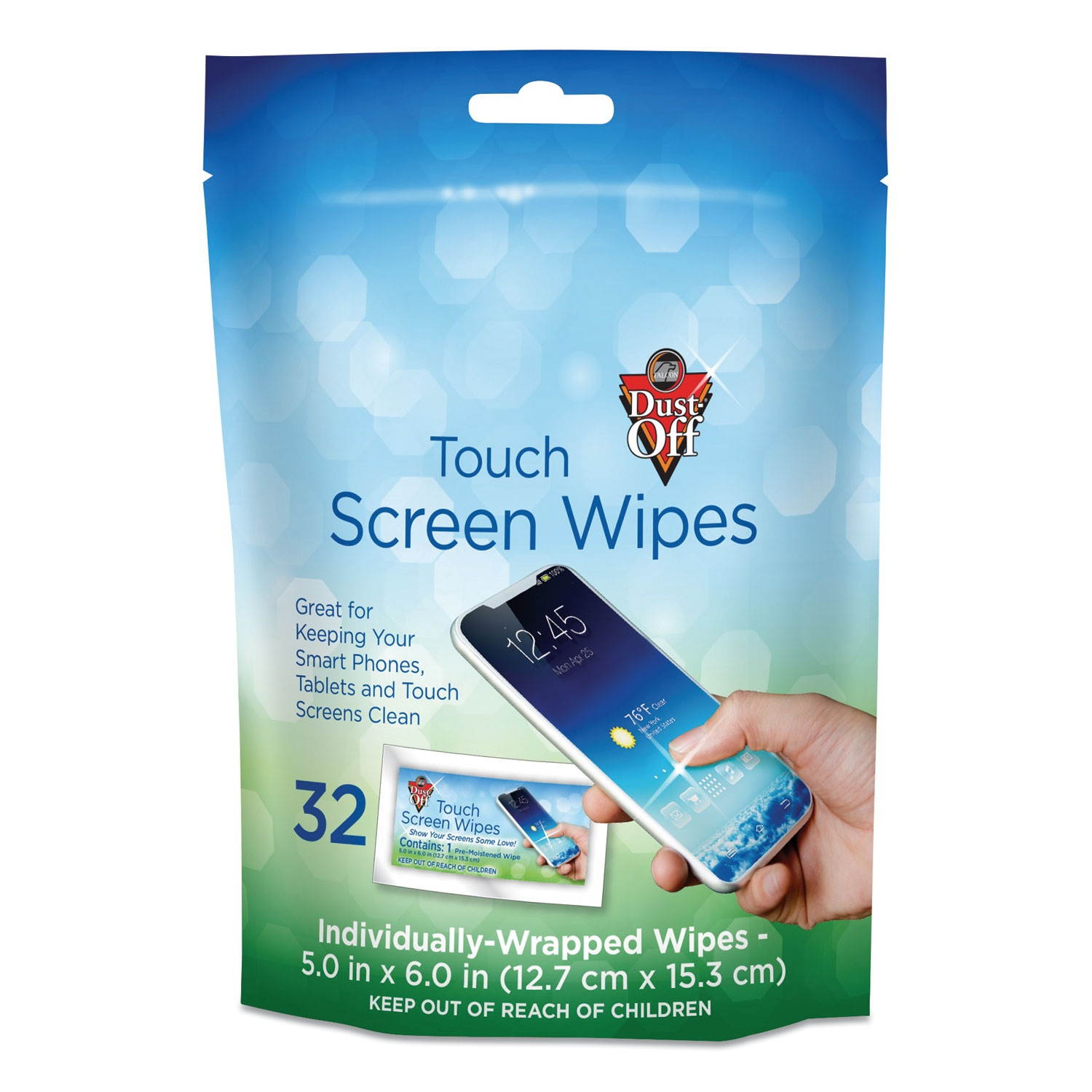 Dust Off DTSW32 Touchscreen Wipes (32-ct)