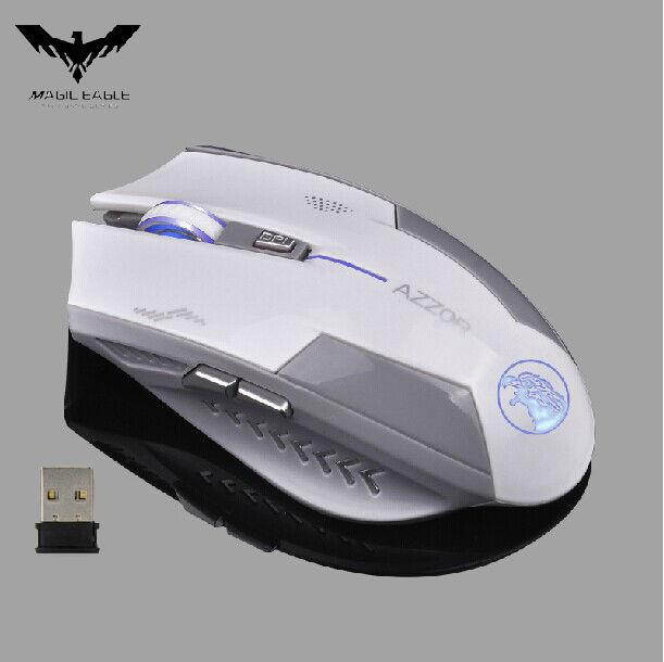 RED 2.4GHz Wireless 6D Rechargeable 2400DPI 6 Buttons Optical Usb Gaming Mouse