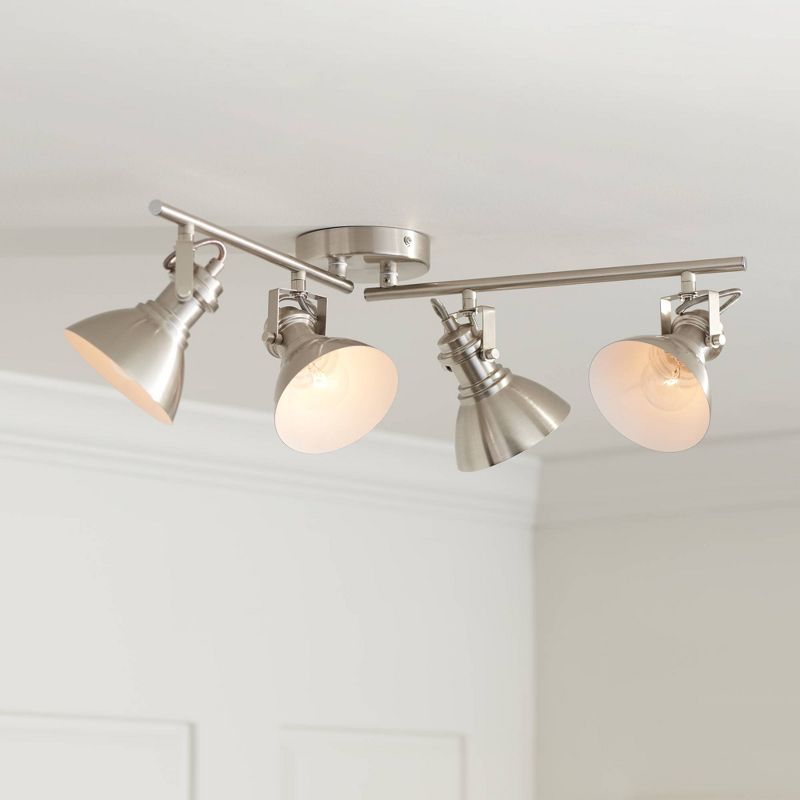 Pro Track Otis 4-Light Bushed Nickel Metal Track Fixture
