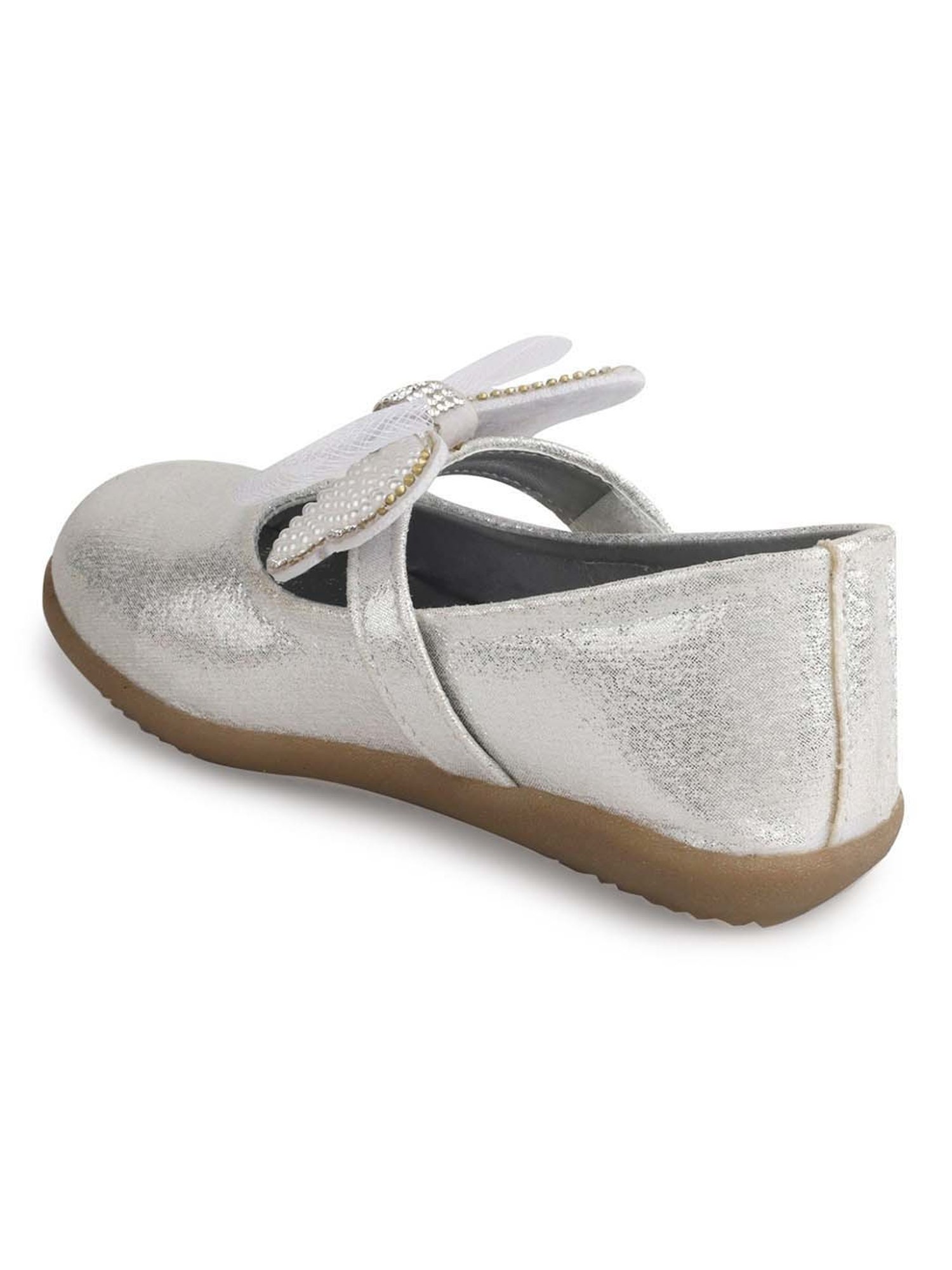 Minesole Kids Silver Mary Jane Shoes