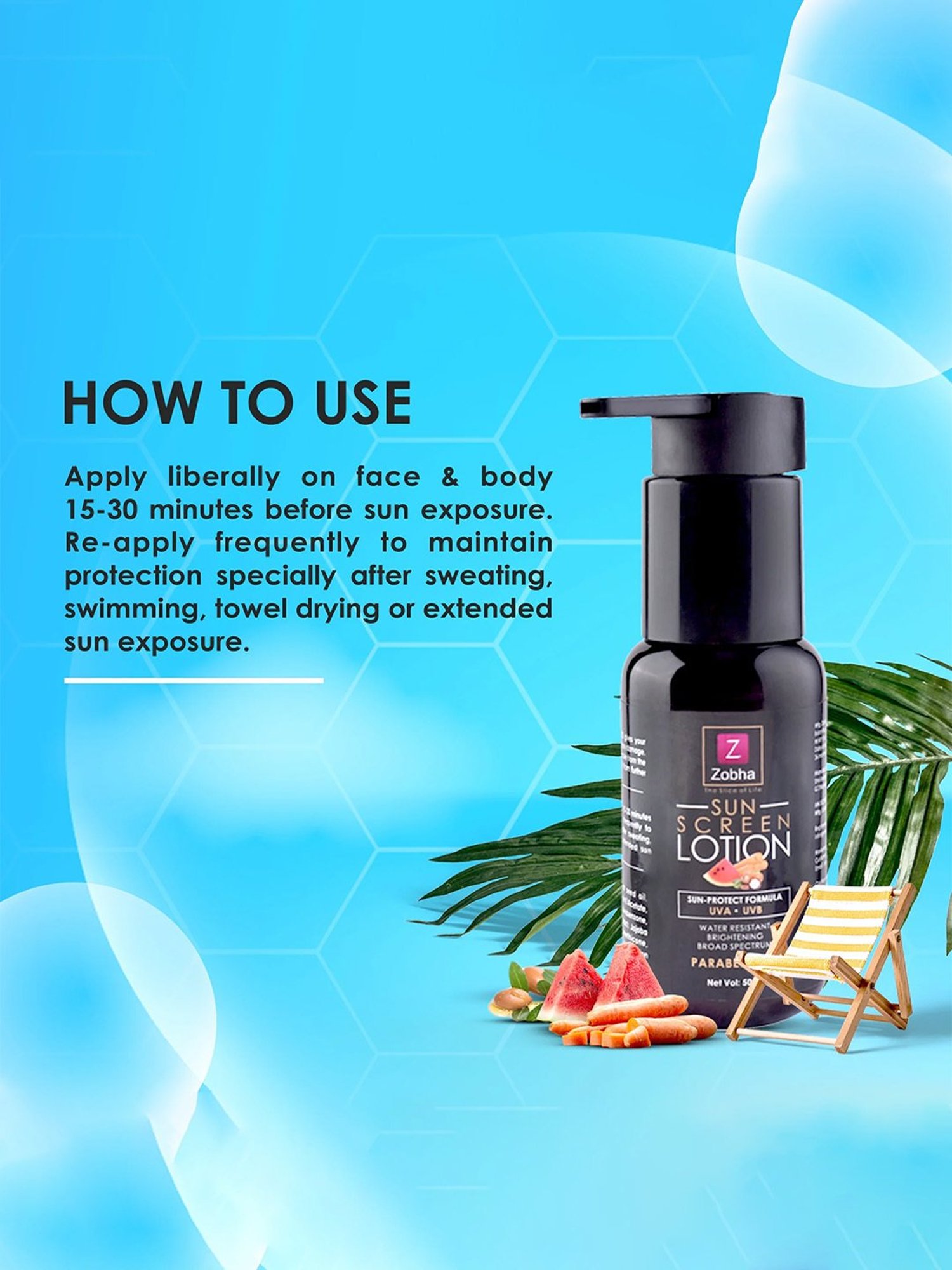 Zobha Sunscreen Lotion - 50 ml