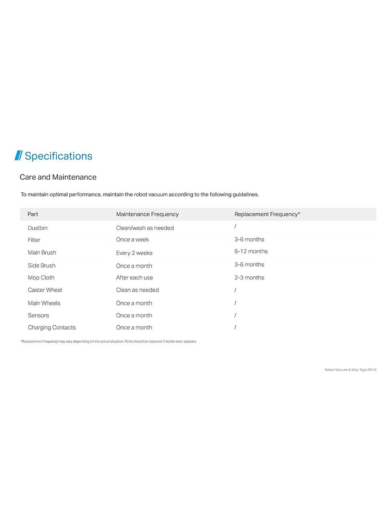 TP-Link Tapo RV10 2-in-1 Robotic Vacuum Cleaner & Mop (White)